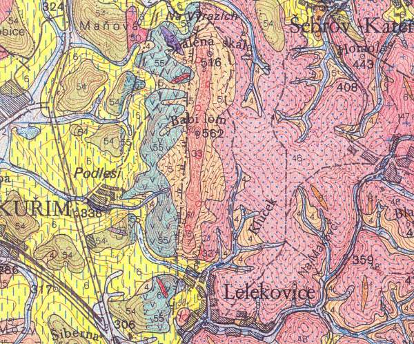 Bab lom - geologick mapa