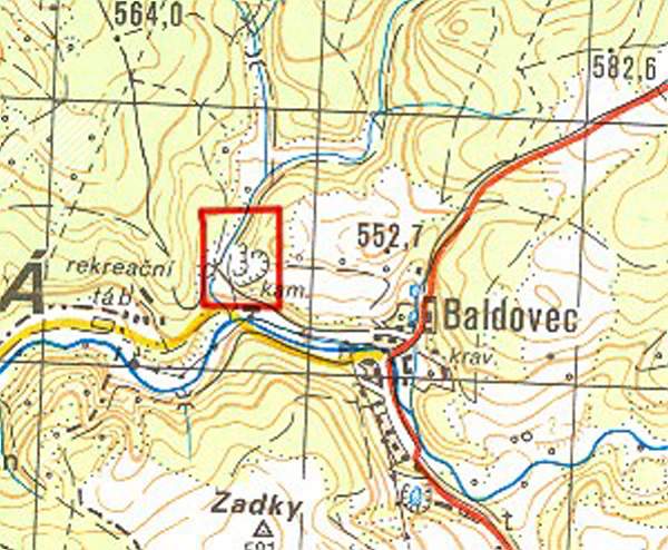 Baldovec - turistick mapa