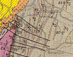 Koenec - geologick mapa