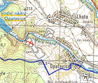 Opatovice - turistick mapa