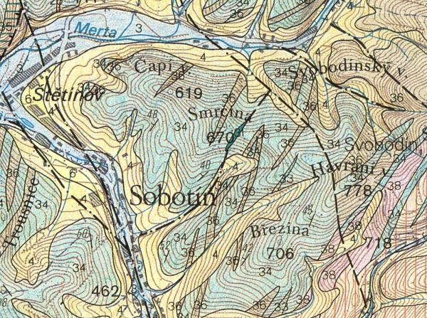 Smrina - geologick mapa