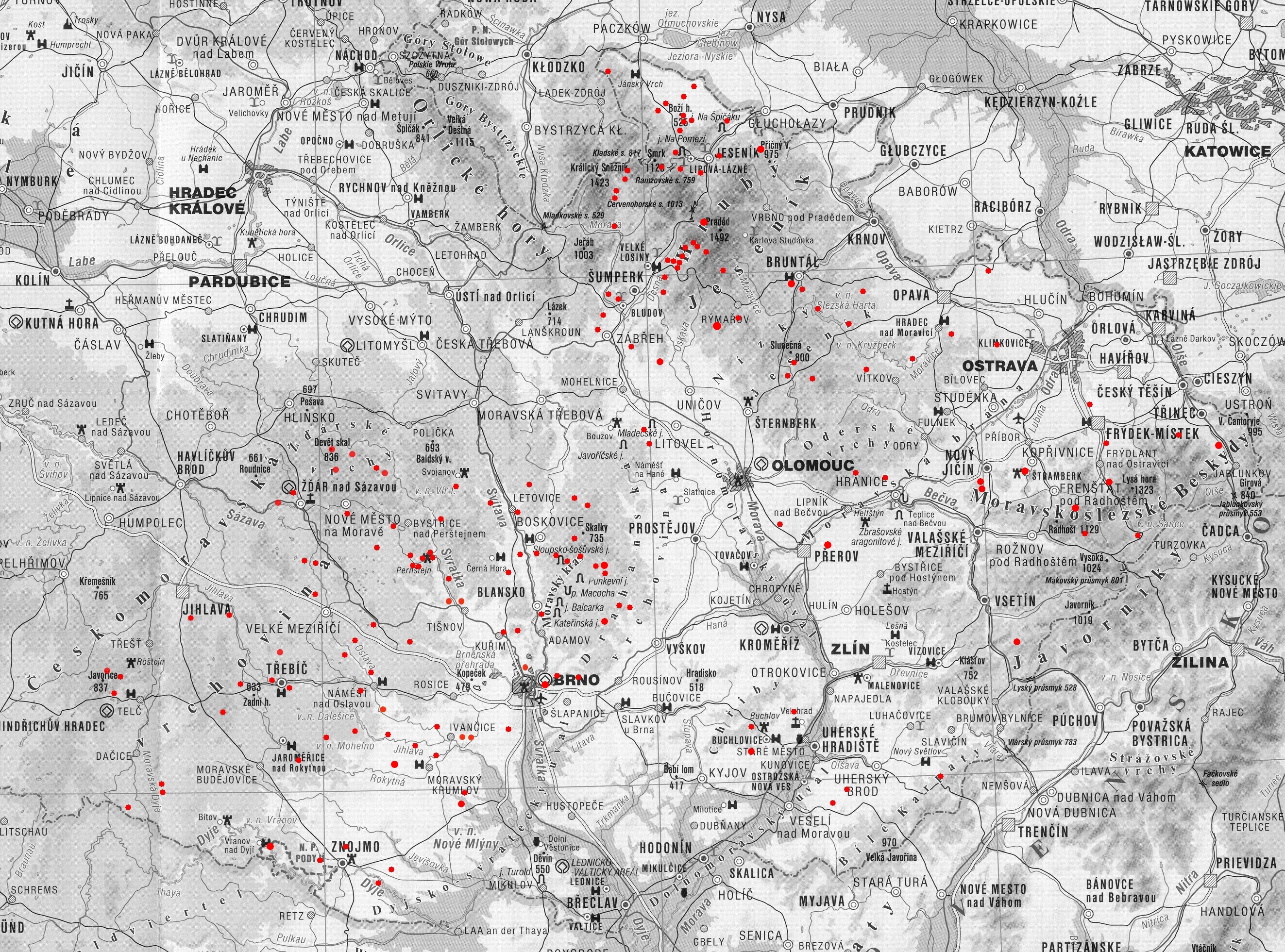 klikac mapa Moravy pro vbr lokality (lze obejt pes seznam lokalit)
