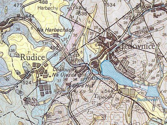 Rudice: geologická mapa