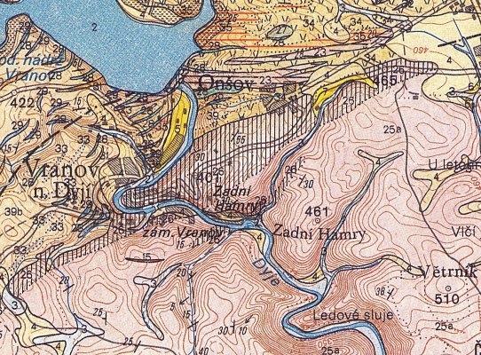 Vranov: geologická mapa